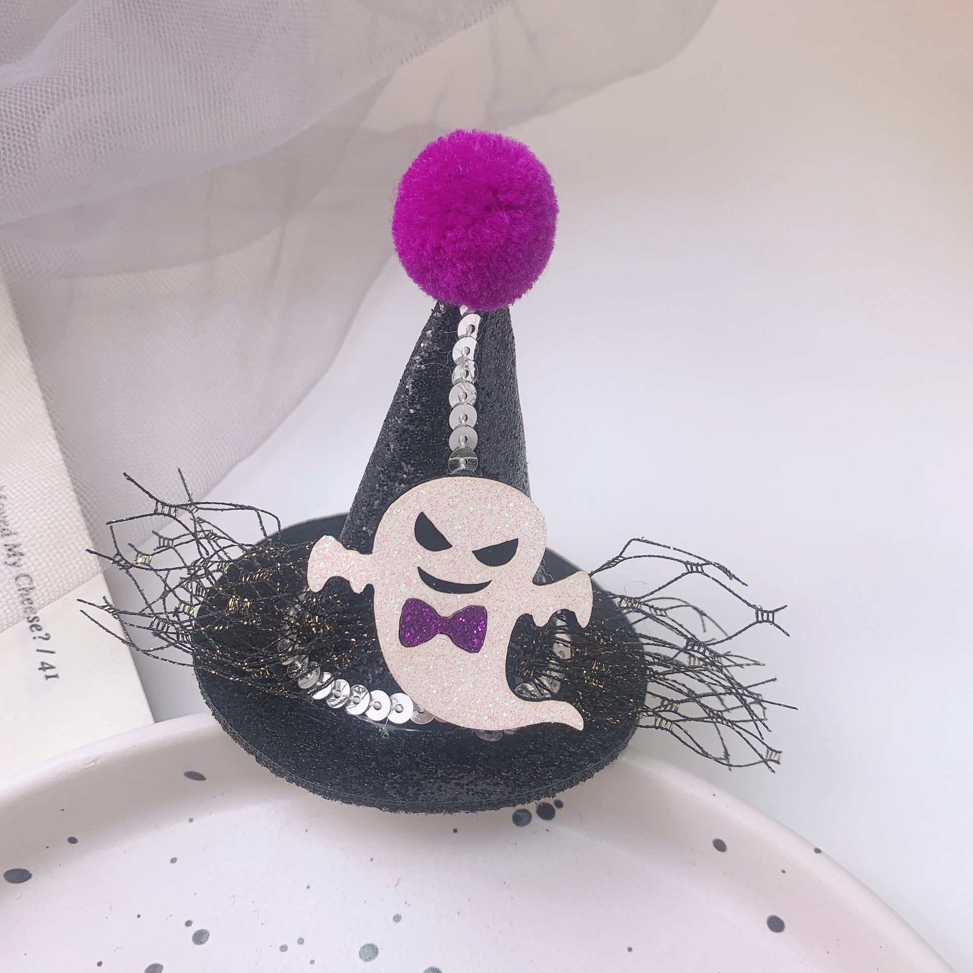 Children's Play Halloween Funny Pumpkin Hat Barrettes - silverfoxgoods